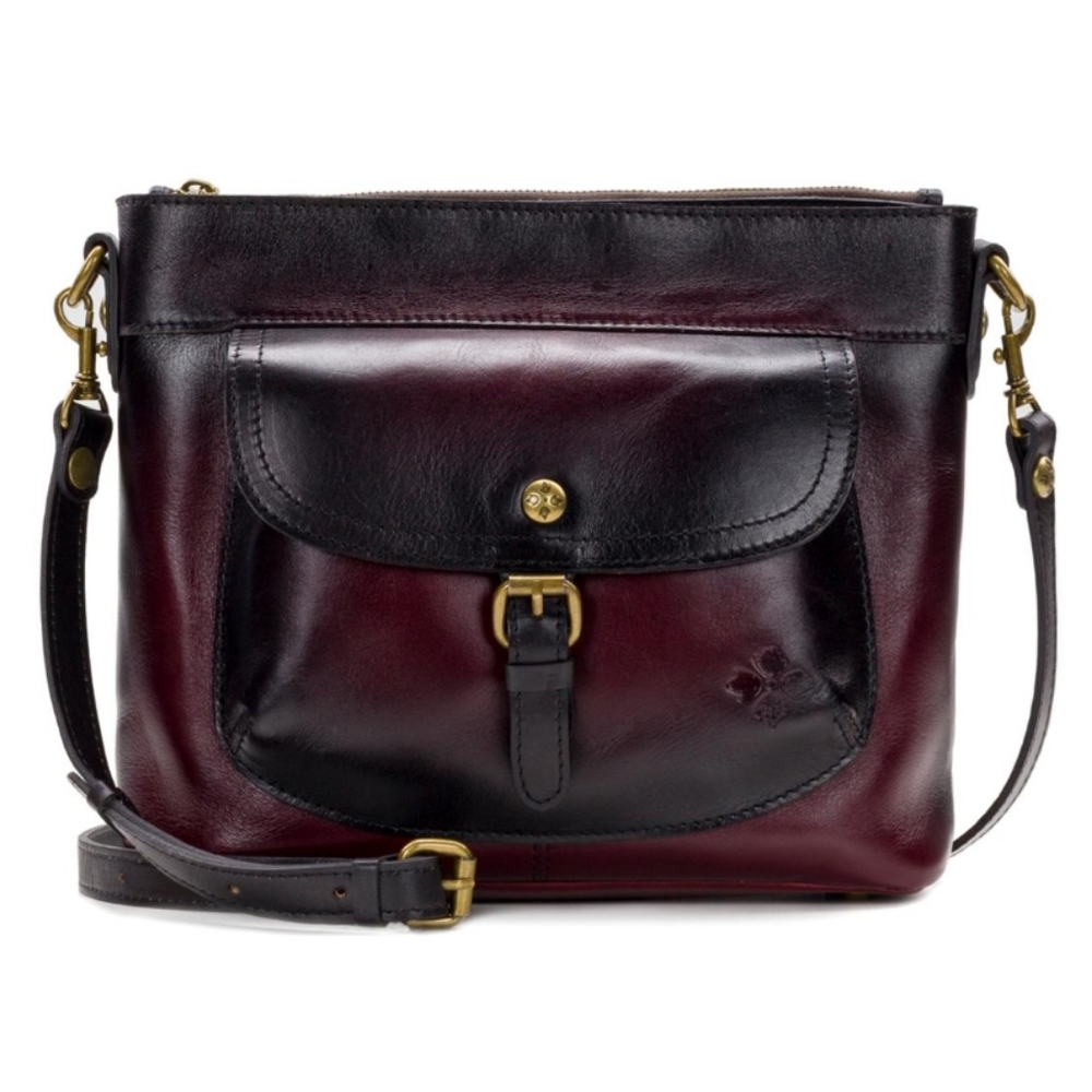 Patricia Nash Tuscania Merlot Ombre Leather Crossbody Bag